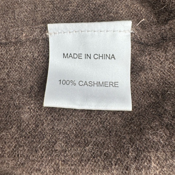 Quince 100% Mongolian Cashmere Soft Brown Crew Neck Sweater size Large - Picture 5 of 9